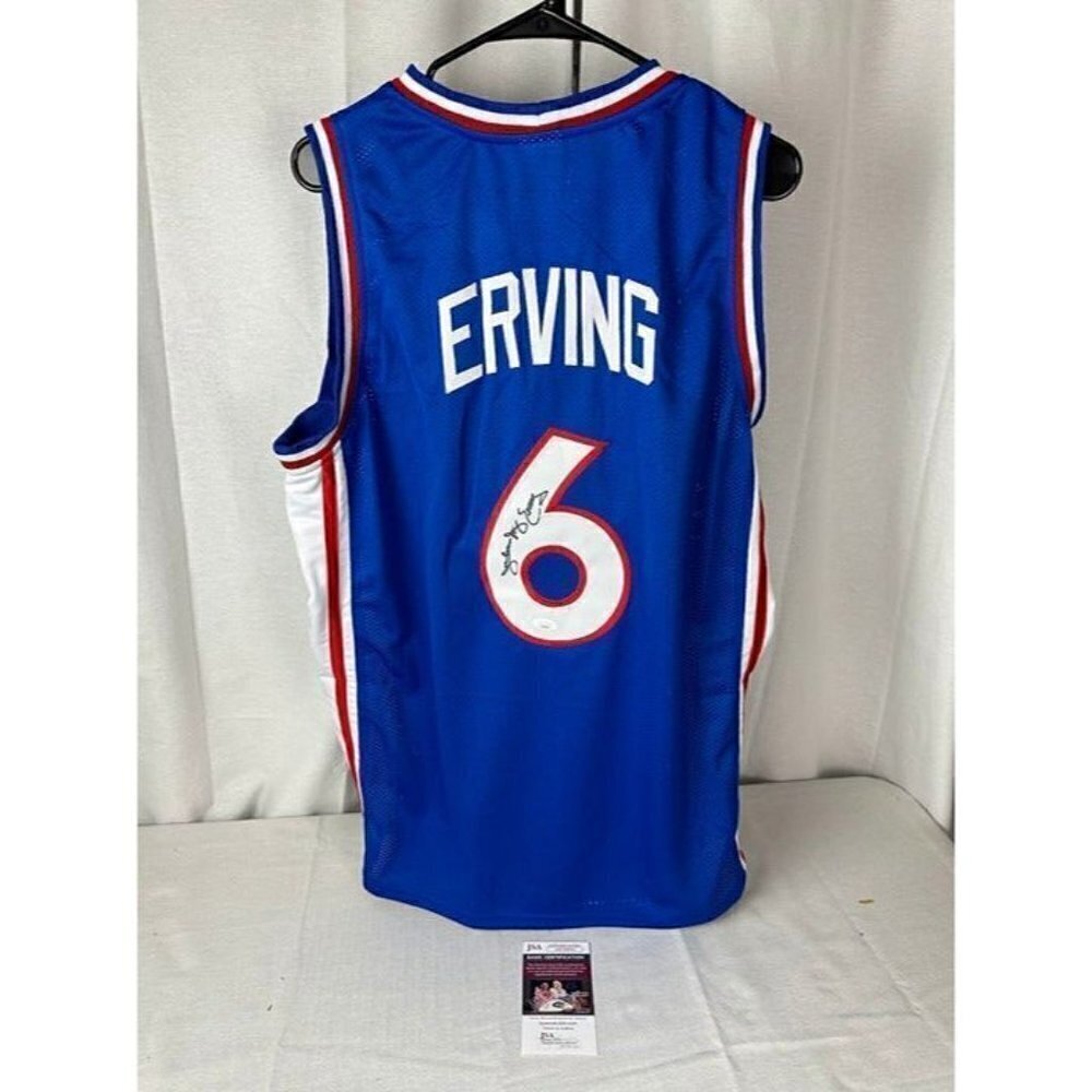 Julius "Dr. J" Erving signed autographed Philadelphia 76ers custom jersey XL JSA